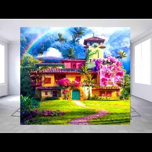 Encanto Theme party !! Encanto house backdrop 5x7ft decorations.